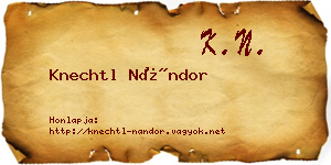 Knechtl Nándor névjegykártya