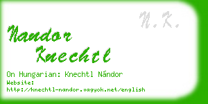 nandor knechtl business card
